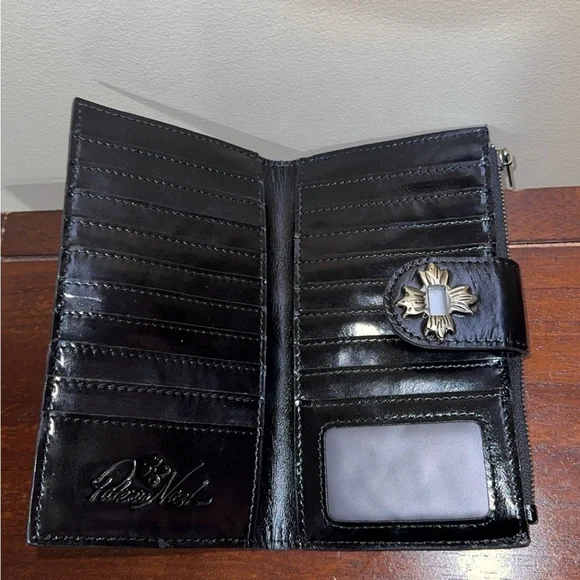 Patricia Nash Marene Floret Leather Large Wallet Brown AUTHENTIC (MINOR DAMAGE) - Picture 4 of 7